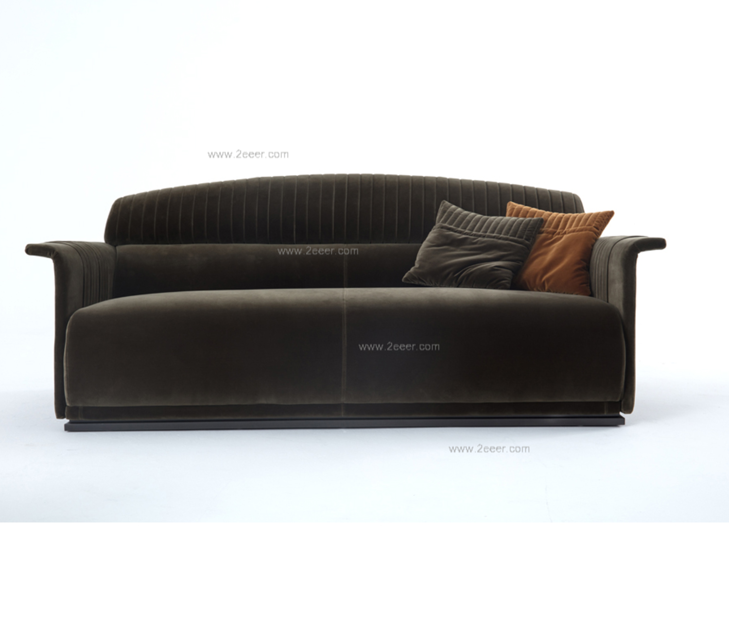 沙发-现代简约-布艺+不锈钢底架