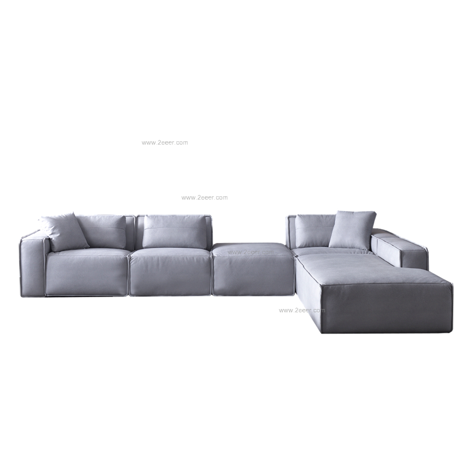 沙发-北欧简约-实木框架+科技布软包