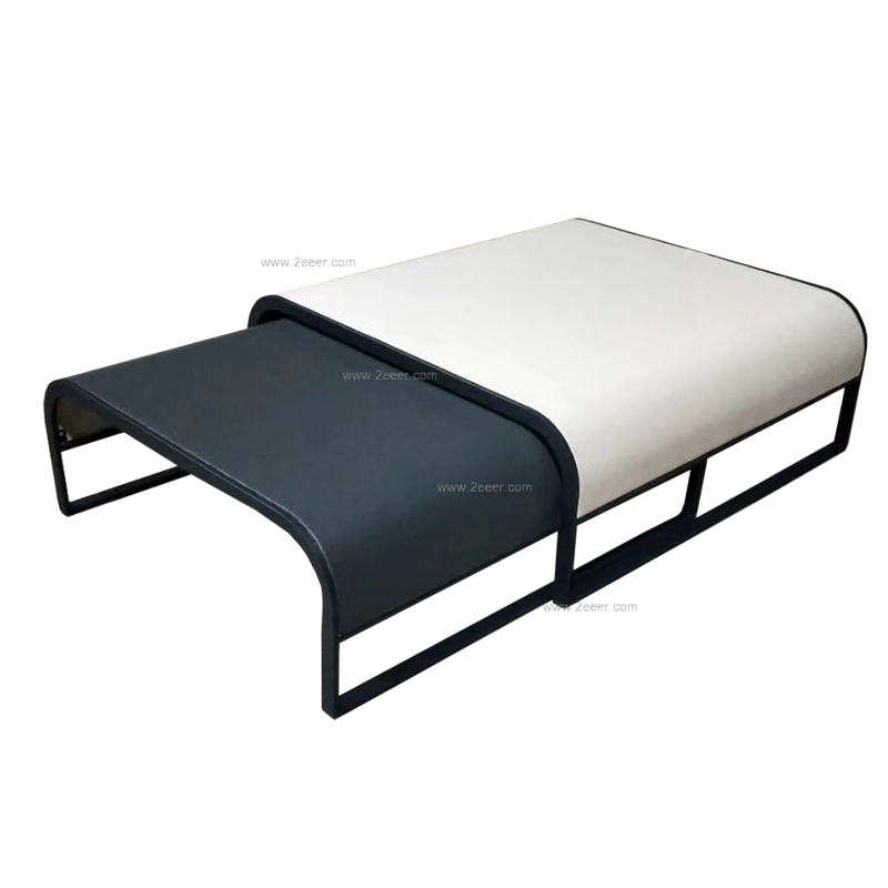 茶几-现代简约-碳素钢+高密度板+PU皮