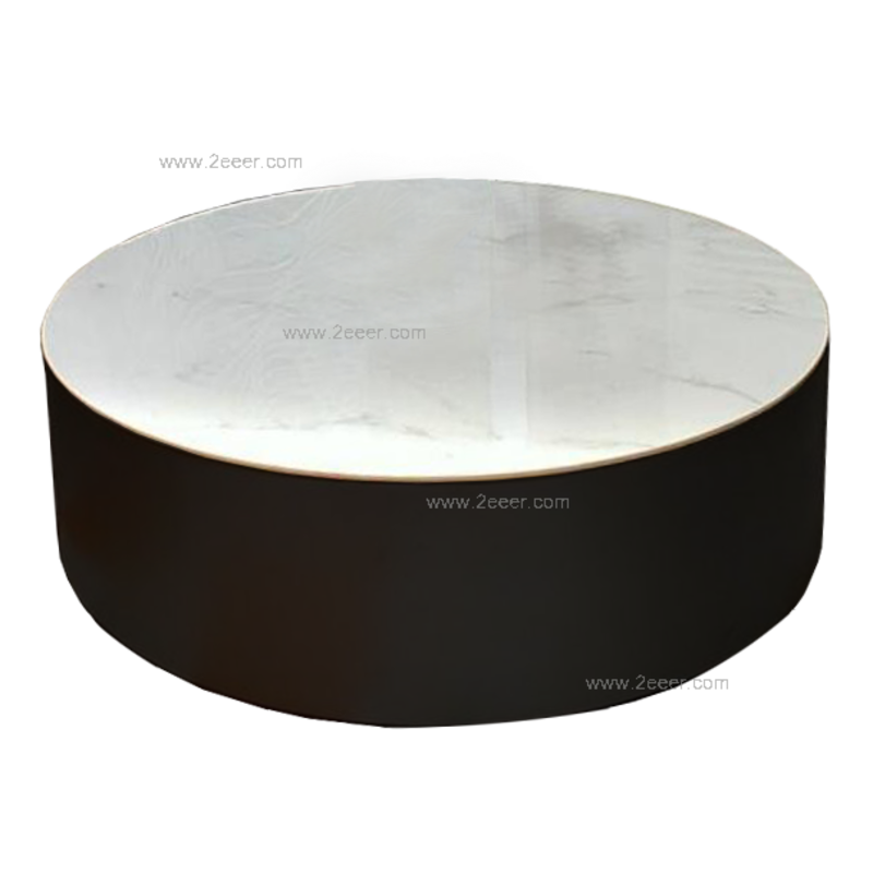 茶几-现代简约-优质烤漆柜体+岩板台面（鱼肚白）磨纱灰