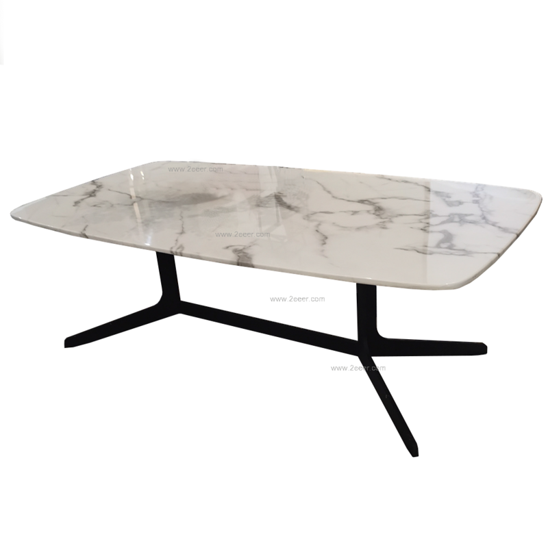 茶几-现代简约-碳素钢+广西白人造石