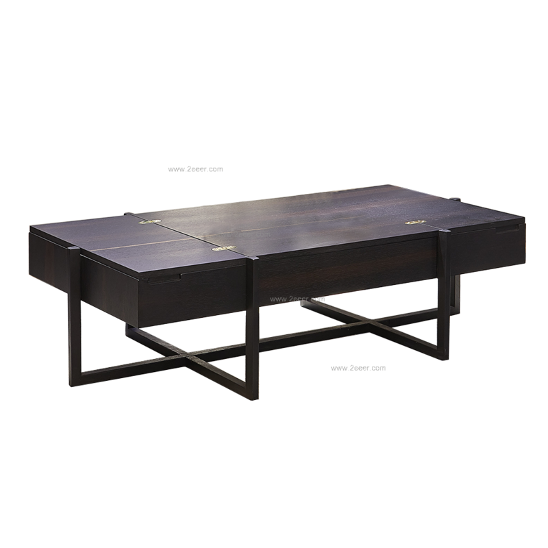 茶几-现代简约-白蜡实木+E1级高密度板材+进口红橡木烟熏木皮