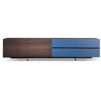 电视柜-现代简约-白蜡实木 +E1级高密度板材+进口红橡木烟熏木皮+钢琴烤漆