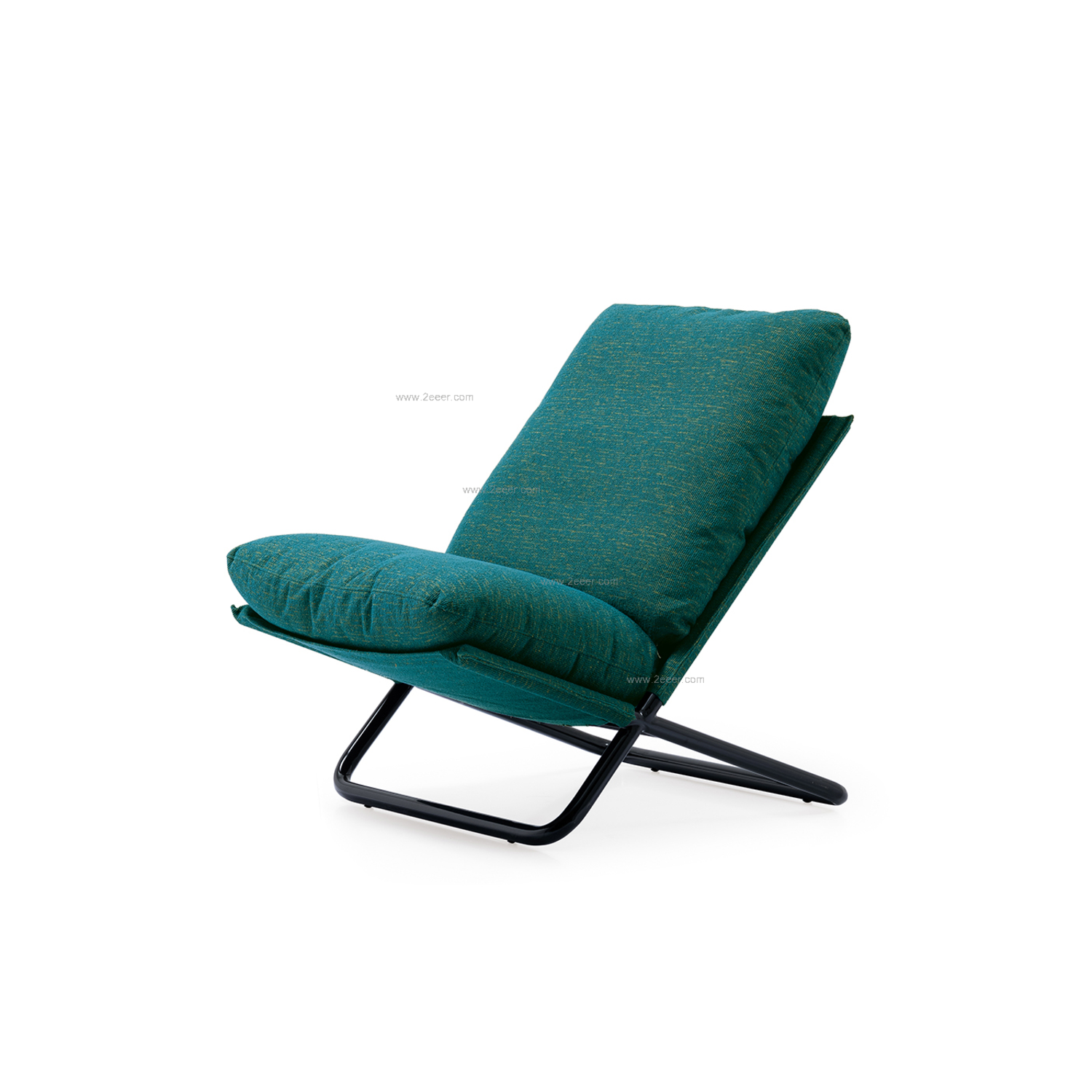 休闲椅-现代简约-铁制内架+喷漆铁脚+皮布结合