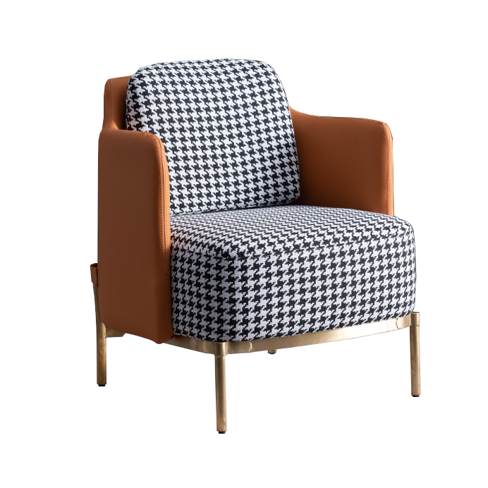 休闲椅-现代轻奢-木框架+海绵+棉麻