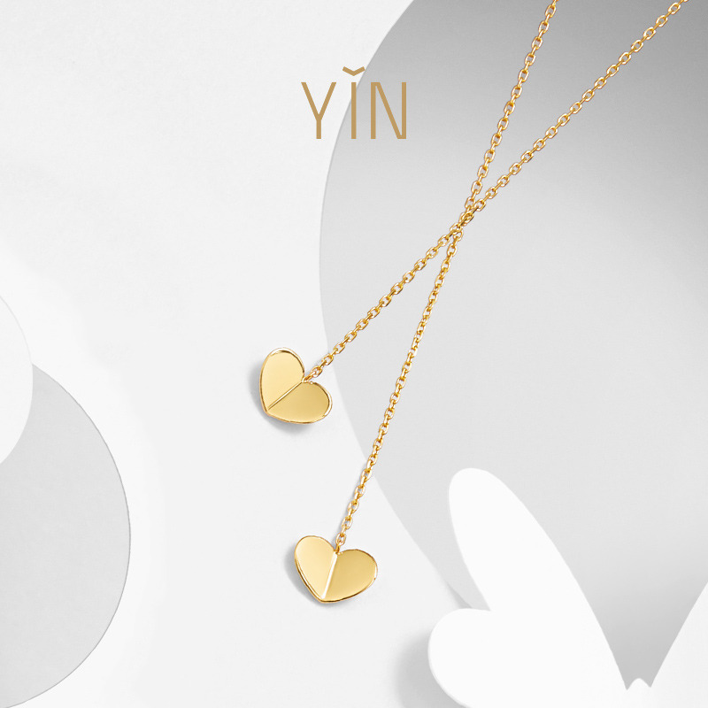 YIN隐 「怡」系列折纸爱心耳线-5