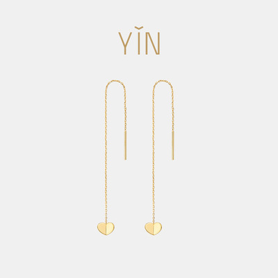 YIN隐 「怡」系列折纸爱心耳线