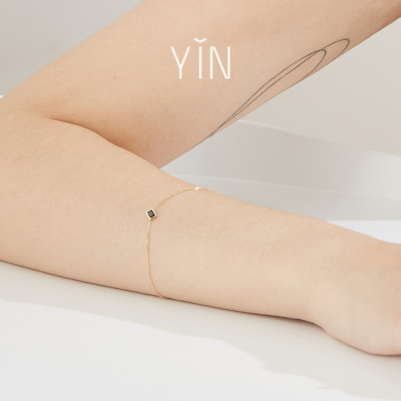 YIN隐 垠-无垠宇宙系列18K金黑玛瑙手链-3