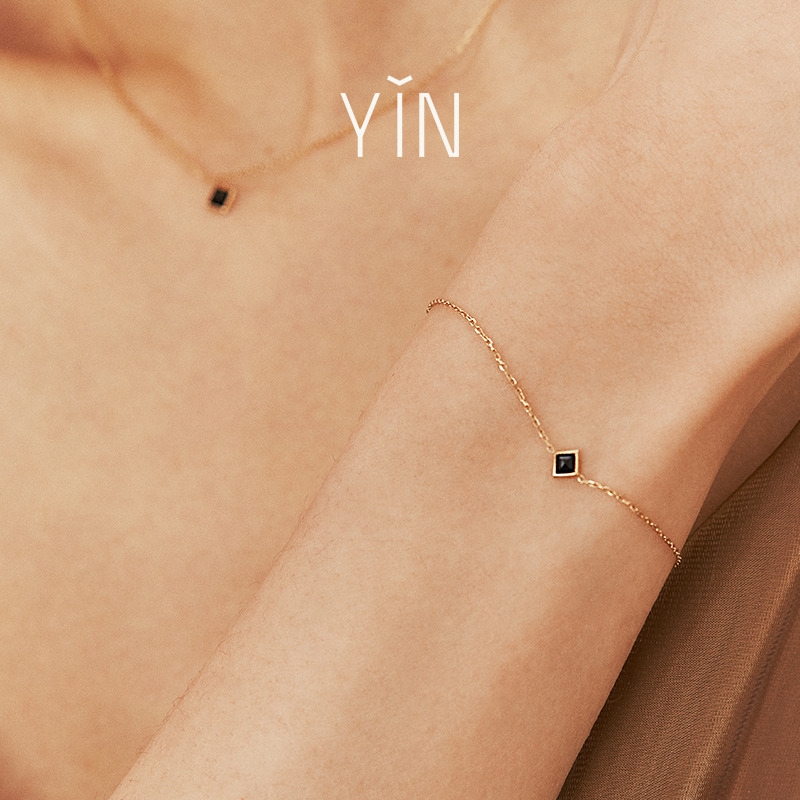 YIN隐 垠-无垠宇宙系列18K金黑玛瑙手链-2