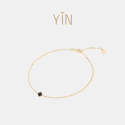 YIN隐 垠-无垠宇宙系列18K金黑玛瑙手链