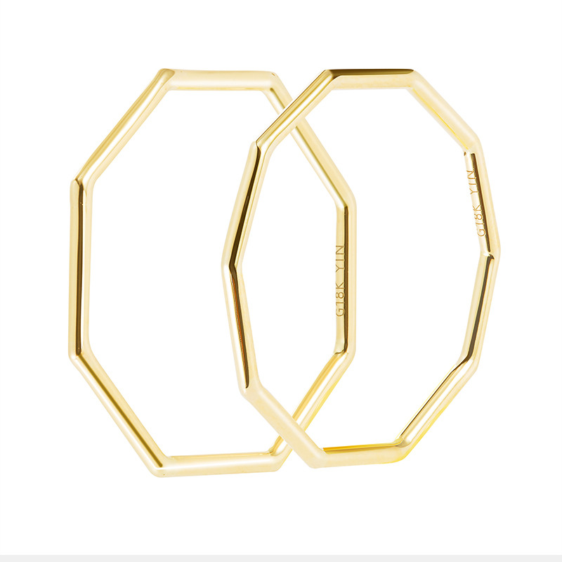 YIN隐 「亿」多边形系列八边形十边形戒指-5