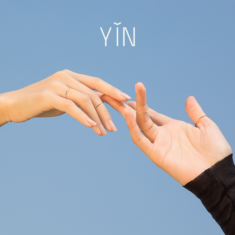 YIN隐 「亿」多边形系列八边形十边形戒指-4