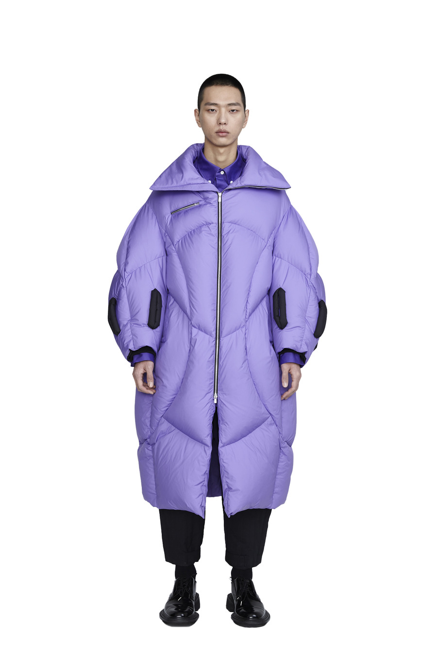 穿绳蛋形羽绒大衣-8