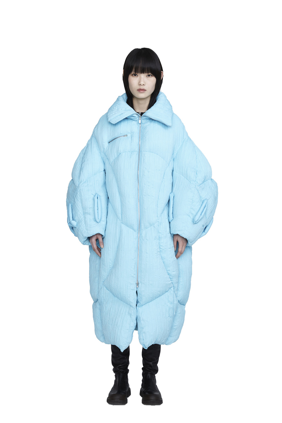 穿绳蛋形羽绒大衣-4