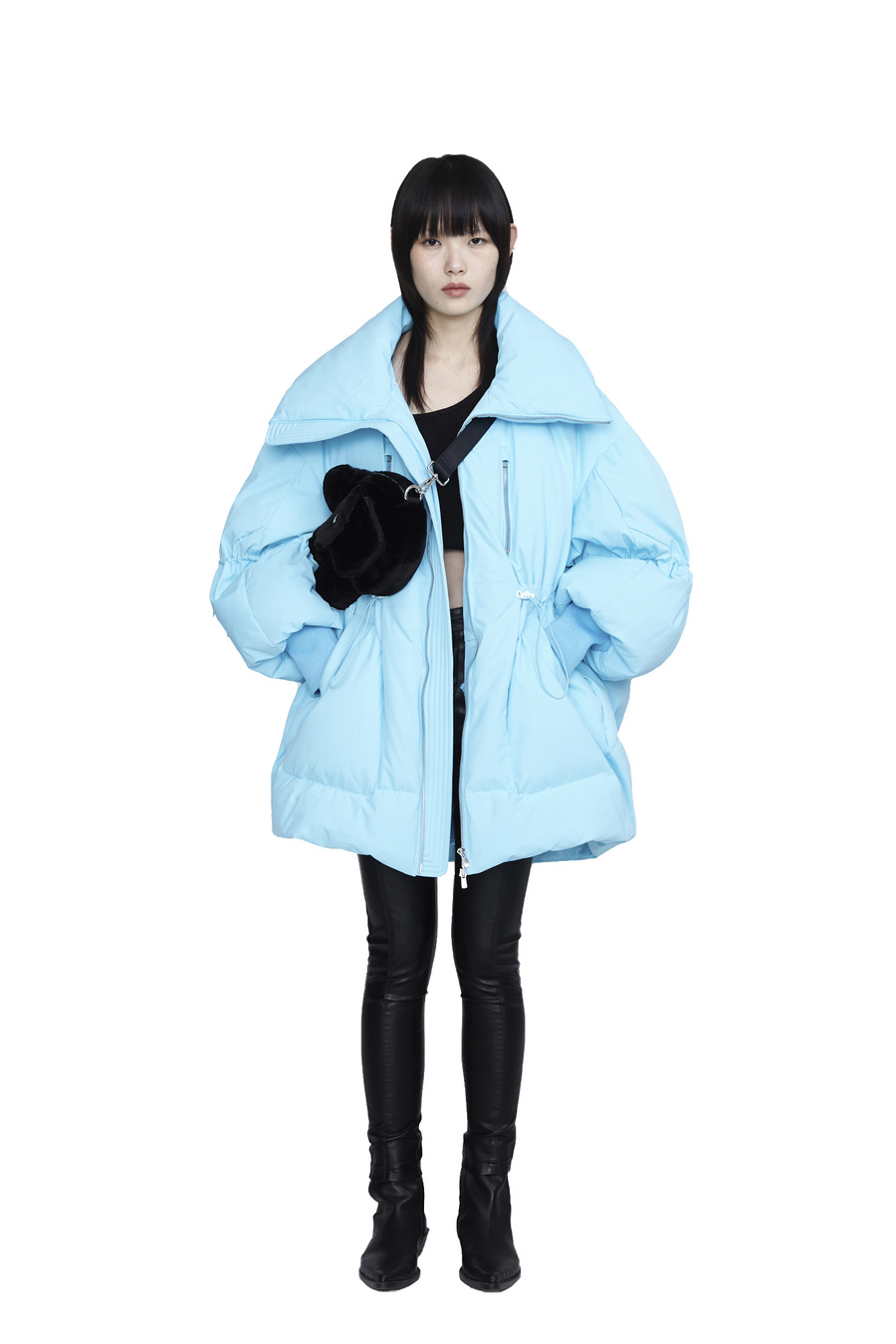 浅蓝防风泡泡糖羽绒夹克-4