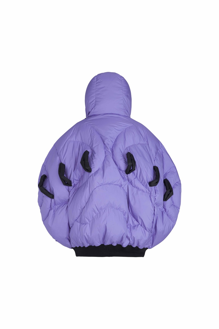 紫色球形羽绒斗篷-3