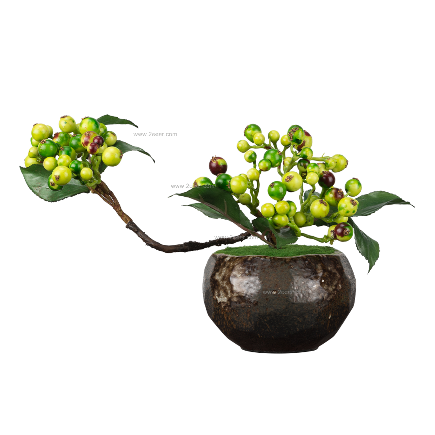 花艺-现代中式简约-仿真植物+陶瓷-2