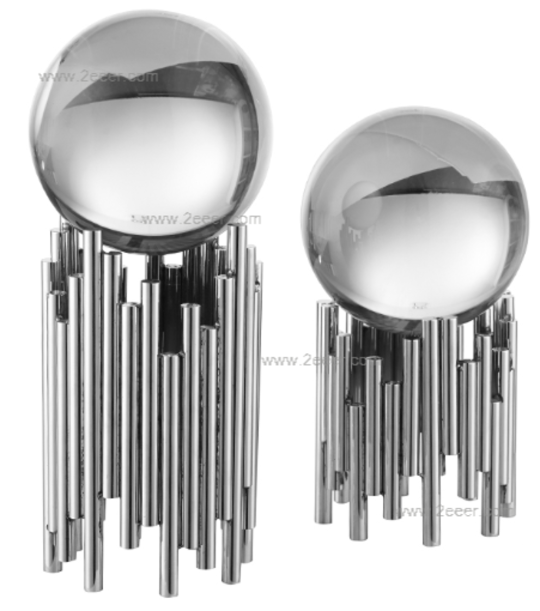 摆件-现代简约-不锈钢+水晶-不锈钢系列