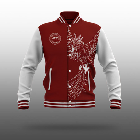 SCIE 运动夹克 - Varsity Jacket (FIRE-红）-旧款校服