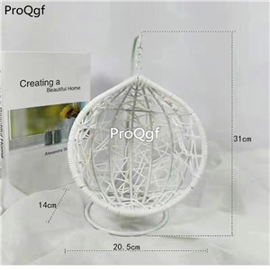 19usd Prodgf 1Pcs Set 20.5*31cm rattan doll decoration hanging chair