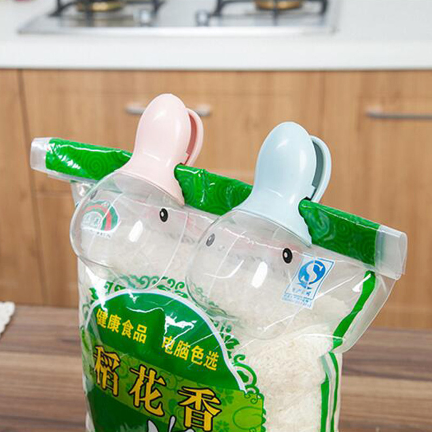 多功能鸭头造型塑料米铲封口夹厨房用品家用可爱卡通迷你水勺水瓢-4