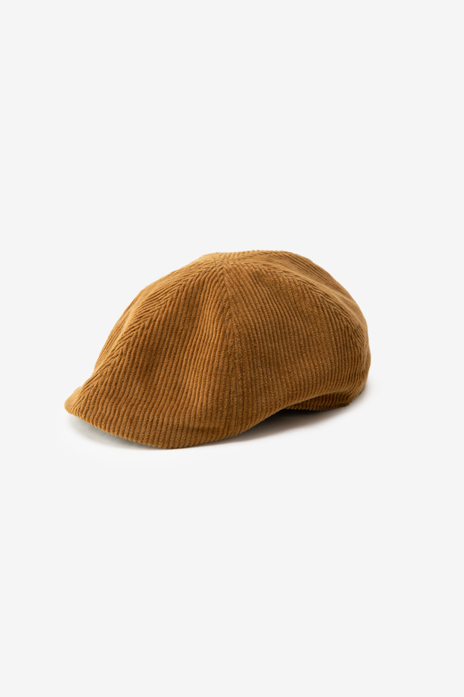 British Wide Wale Corduroy Duckbill Flat Cap, unisex(khaki)