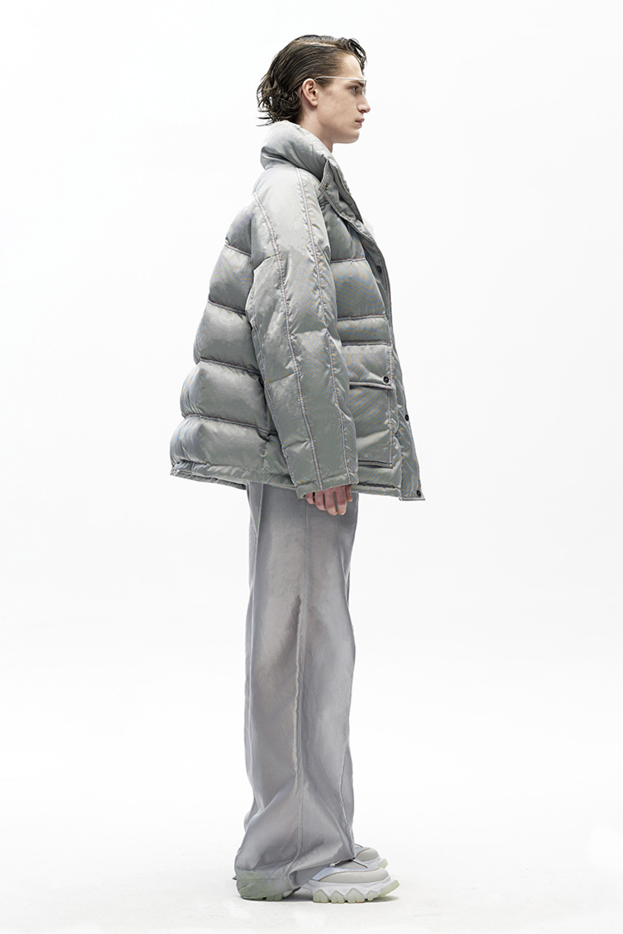 AW20原创设计 金属光泽羽绒服-2