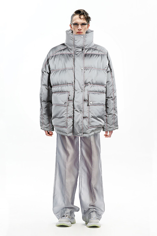 AW20原创设计 金属光泽羽绒服