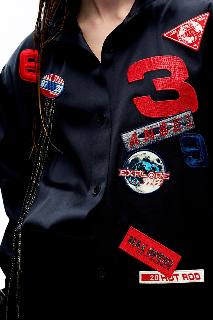 AW20 原创设计绣标衬衣外套-5