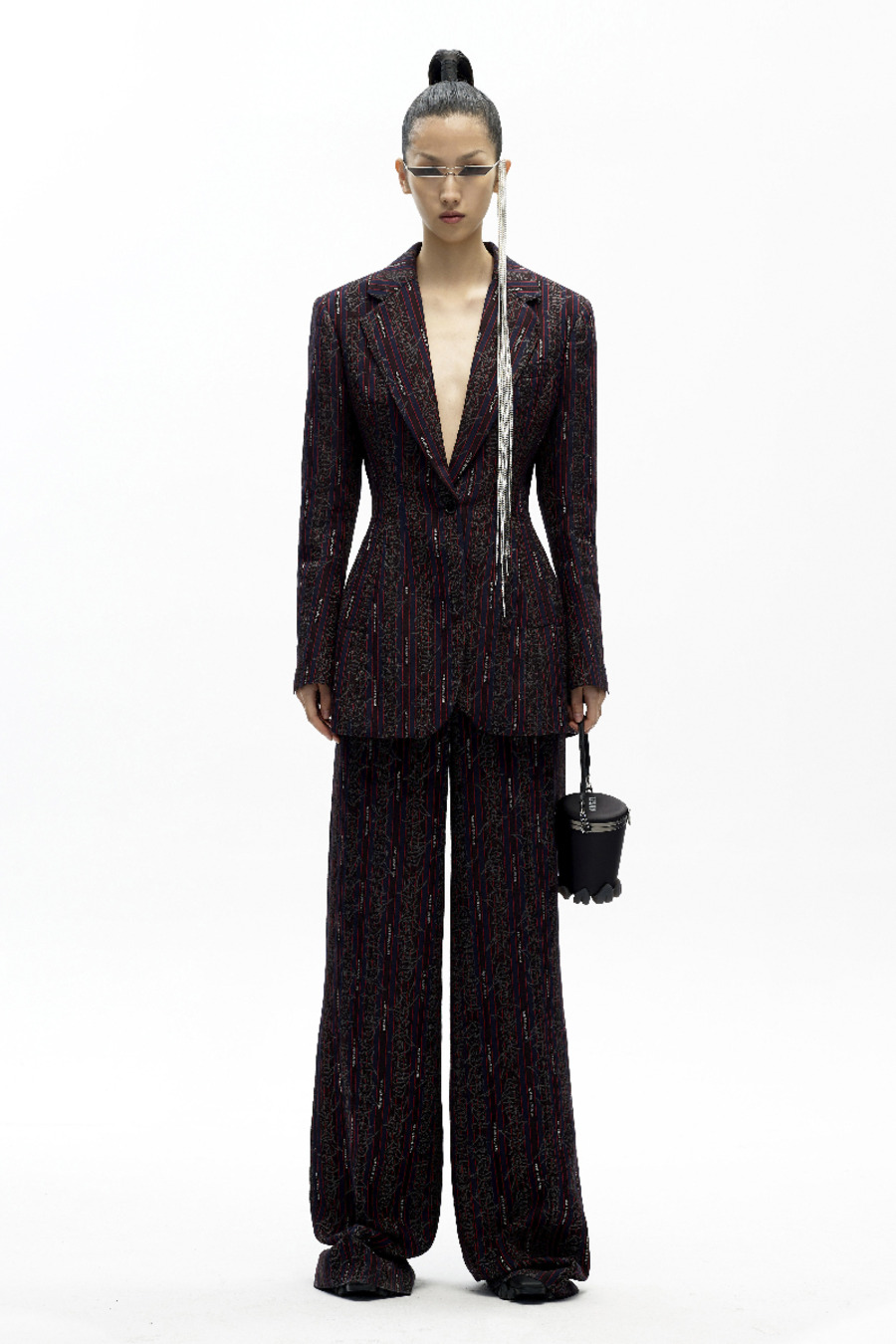 AW20 原创设计宽肩收腰剪裁西装