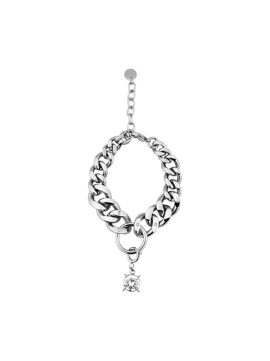 黑头钻石镶嵌吊坠装饰手链链条渐变大小原创设计小众