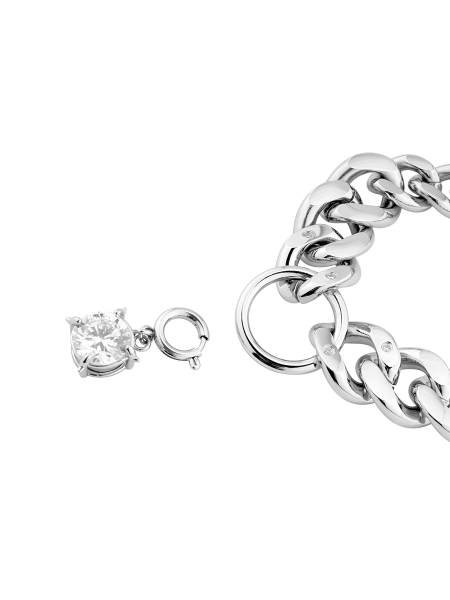 黑头钻石镶嵌吊坠装饰手链链条渐变大小原创设计小众-5