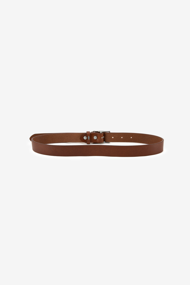 Italian waxed leather Belt(dark brown)