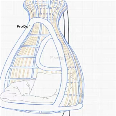 399usd Prodgf 1 Set 140*90cm bottle shape Rattan Hanging Chair