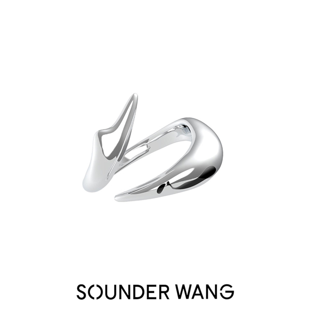 SounderWang天书系列笔触珐琅开口戒指