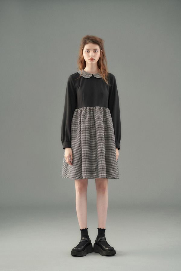 可拆卸彼得潘领娃娃裙