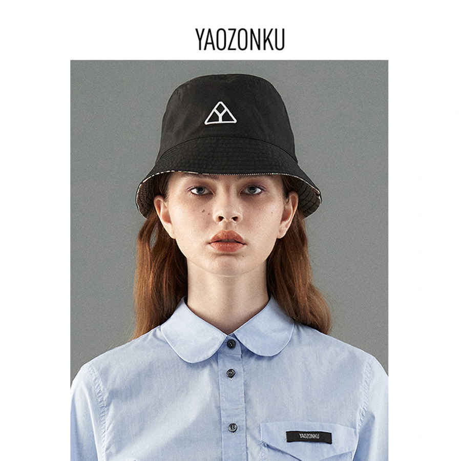 正反戴立体刺绣LOGO渔夫帽