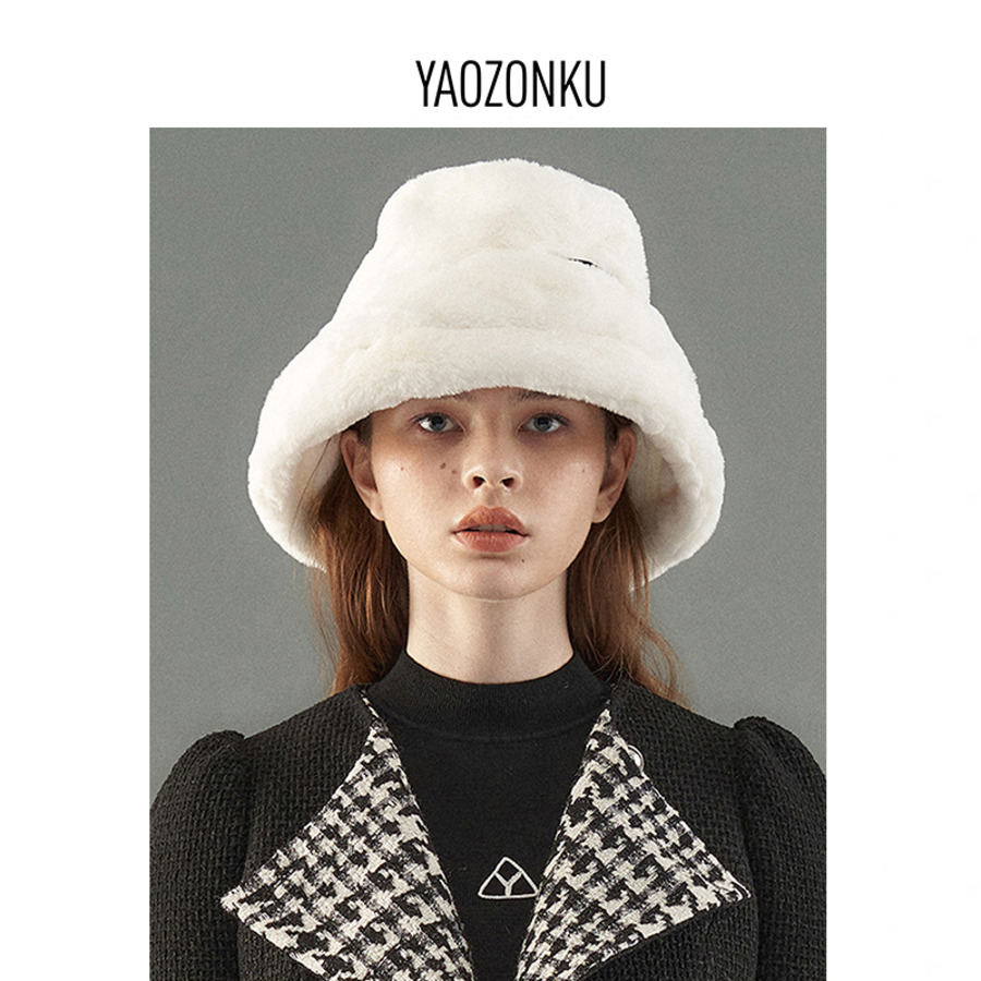 仿皮草自由造型渔夫帽