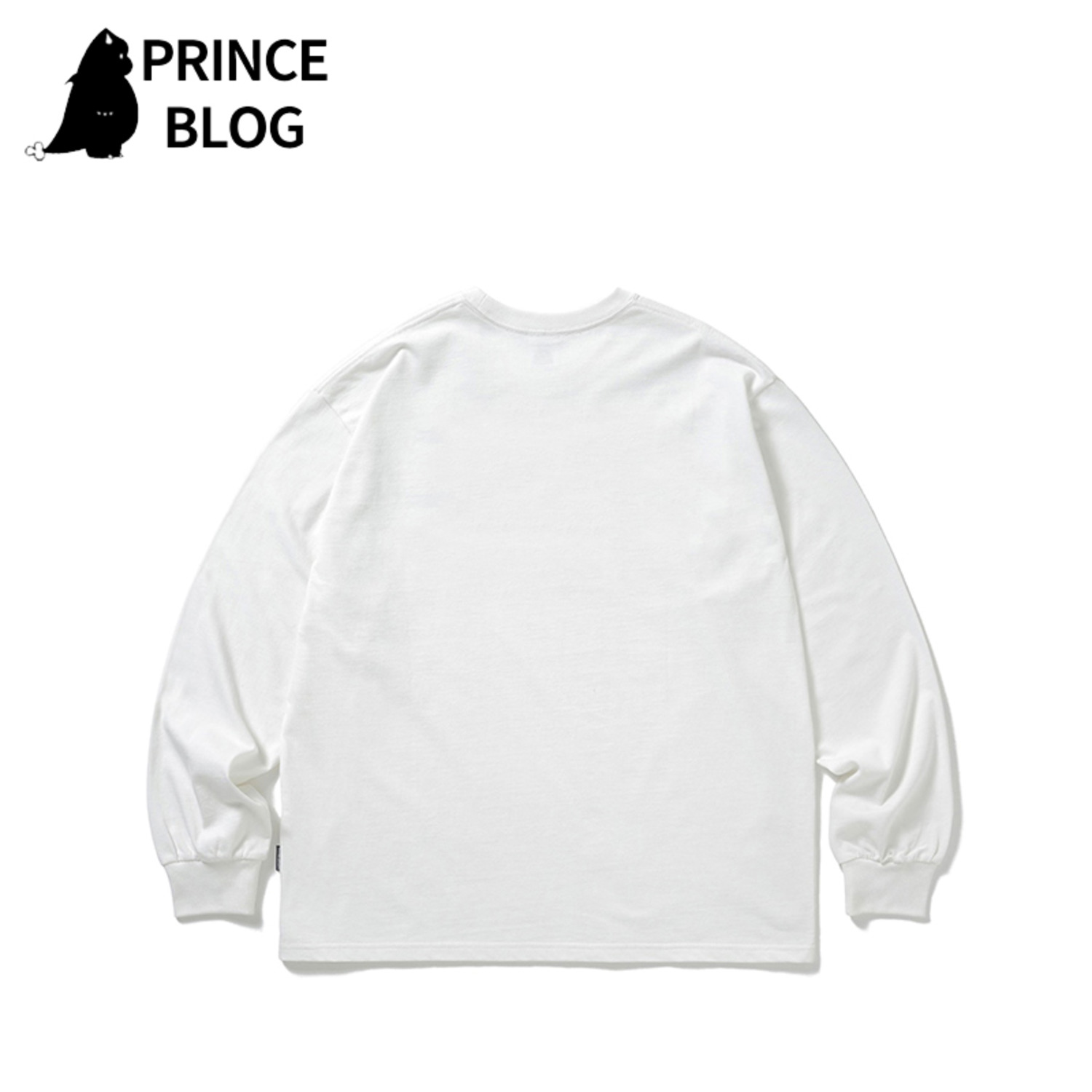 PrinceBlog秋季污龙联名长袖圆领纯棉T恤可爱百搭日常休闲宽松潮-2