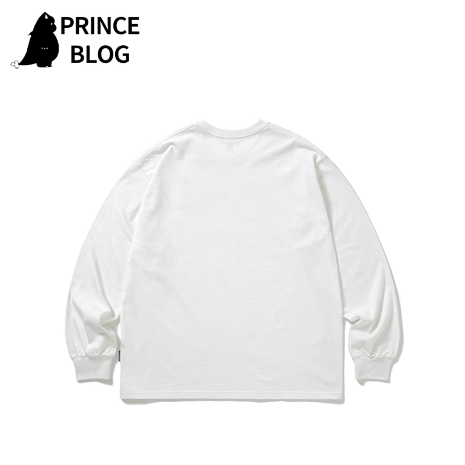 PrinceBlog秋冬款小王子联名长袖圆领纯棉T恤日常百搭休闲简约潮-2