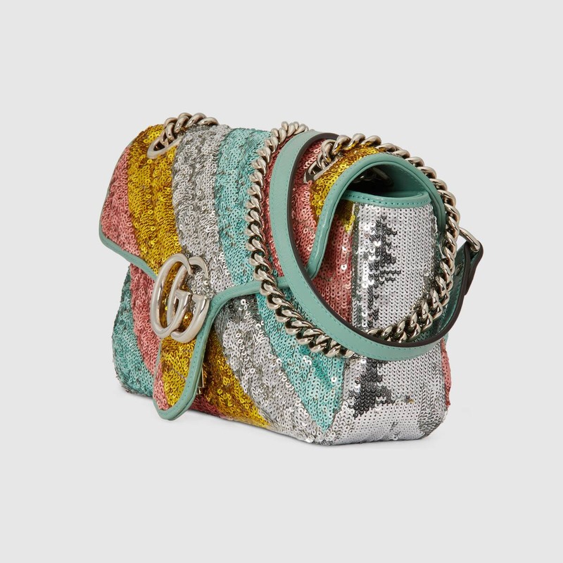 GG Marmont系列迷你亮片水桶包