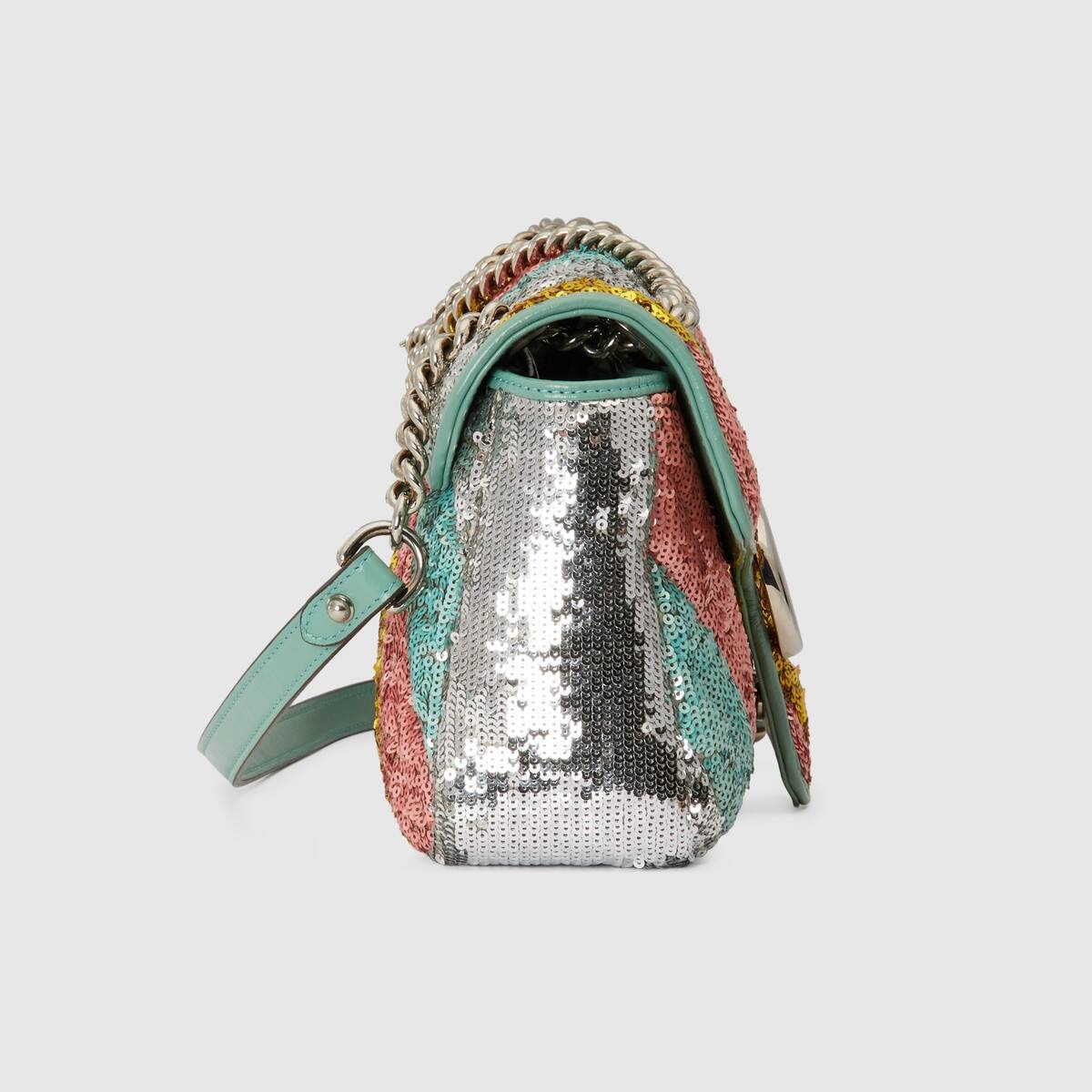 GG Marmont系列迷你亮片水桶包