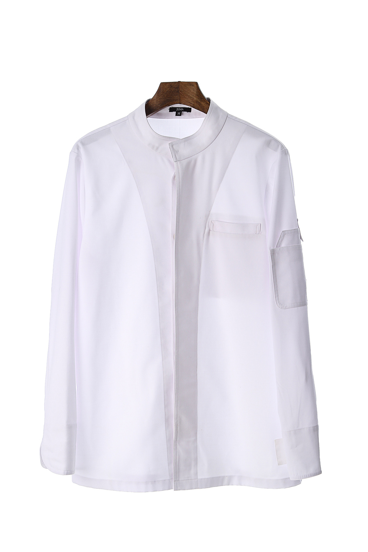 JUMA 中式领夹克-6个再生水瓶-白色｜JUMA Mandarin Collar Jacket - 6 Recycled Water Bottles - White