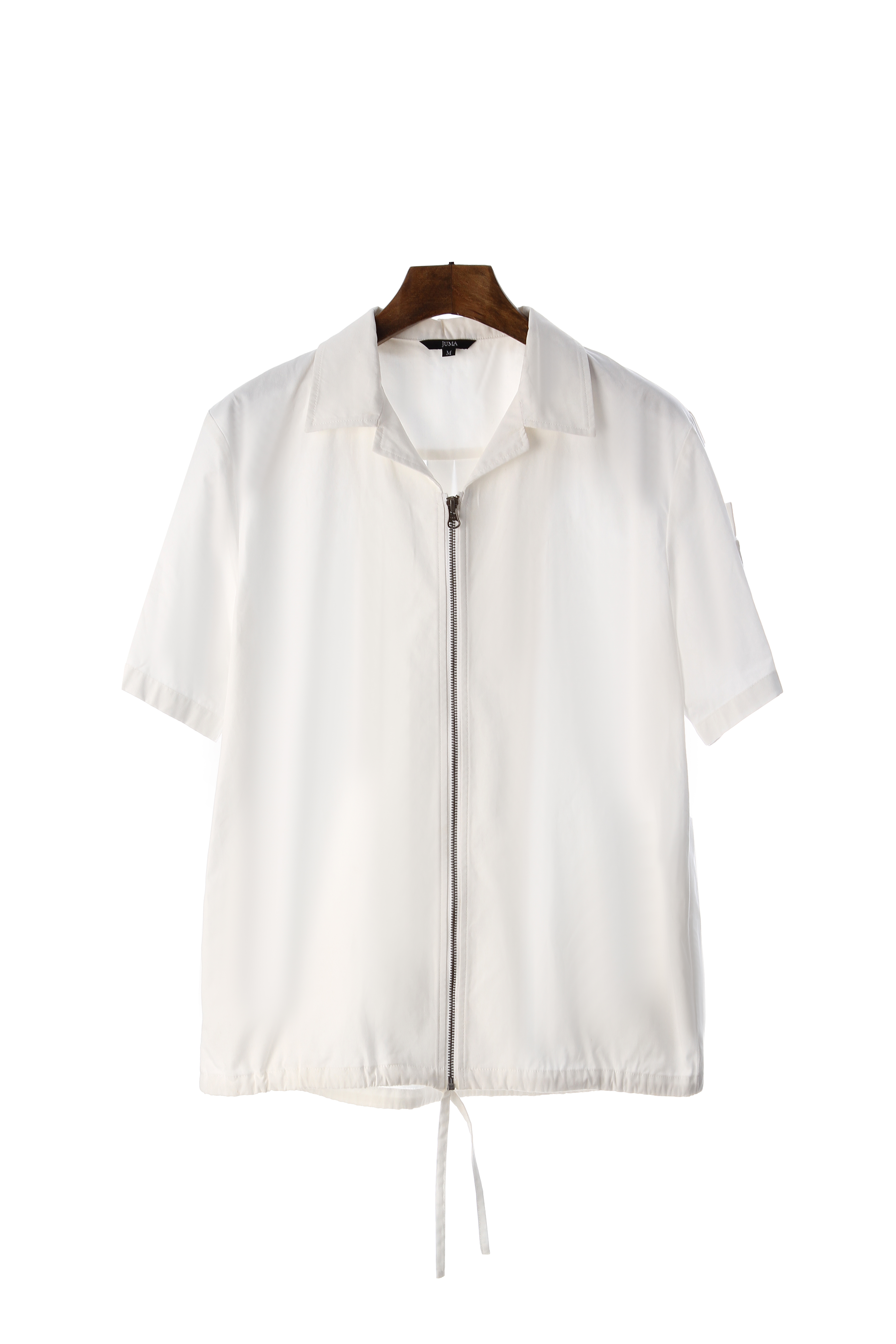 JUMA 拉链衬衫-4个回收水瓶-白色｜JUMA Zip Up Shirt - 4 Recycled Water Bottles - White