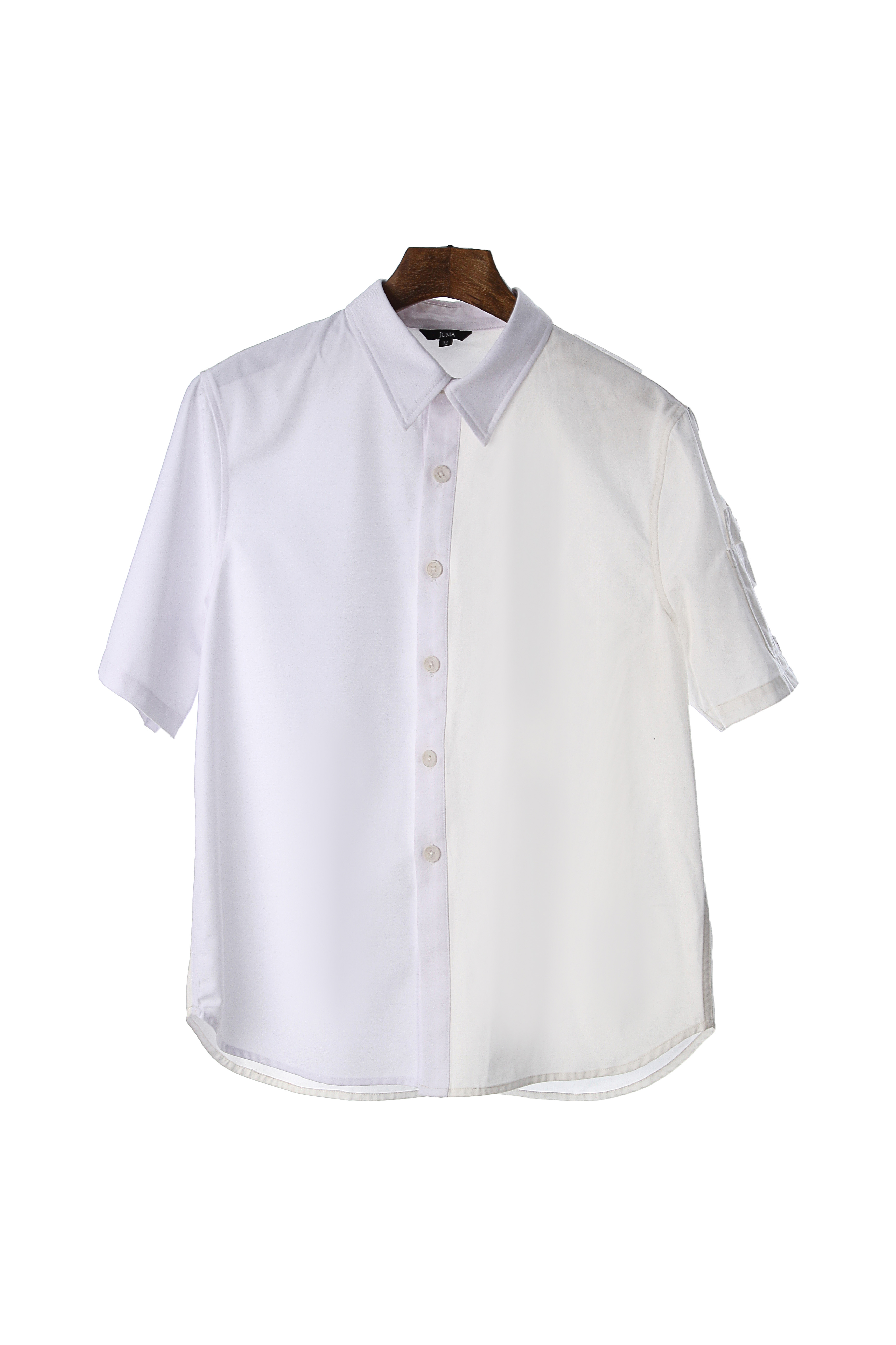 JUMA 双色调衬衫-4个再生水瓶-白色｜JUMA Two Toned Shirt - 4 Recycled Water Bottles - White