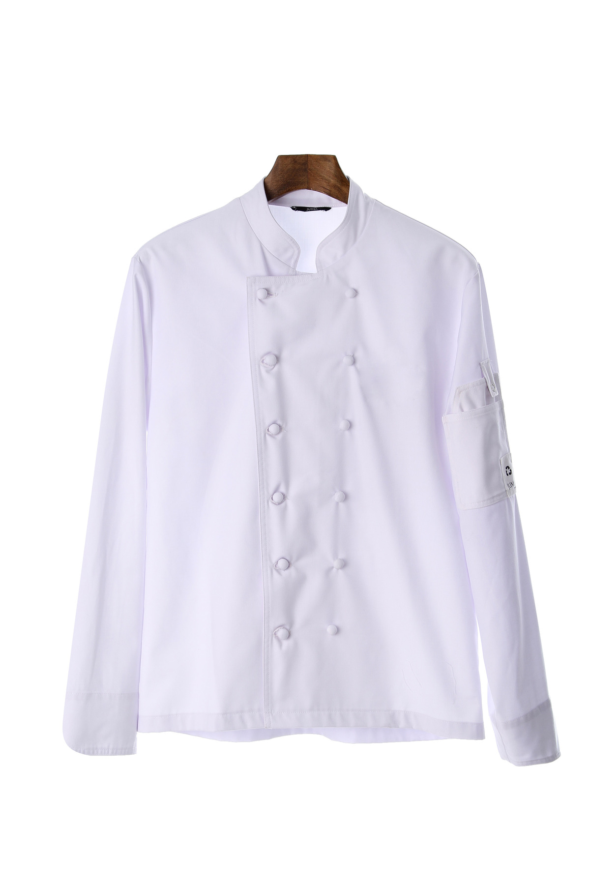 JUMA 厨师风格夹克-8个再生水瓶-白色｜JUMA Chef Style Jacket - 8 Recycled Water Bottles - White