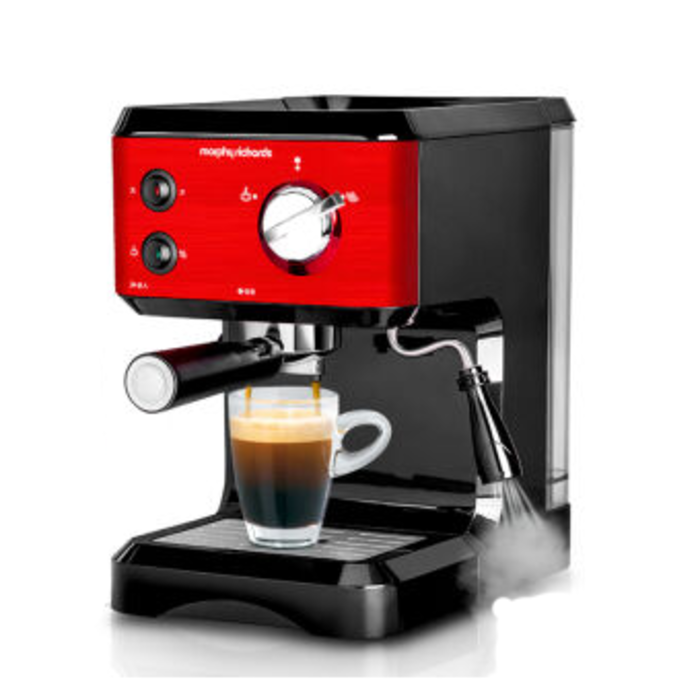 morphy richards coffee machine red