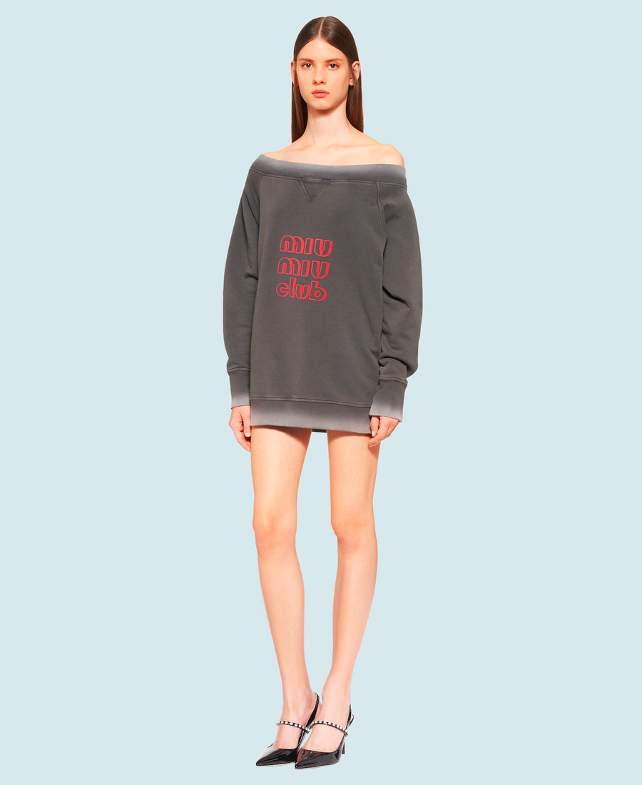 成衣染色棉绒连衣裙-2