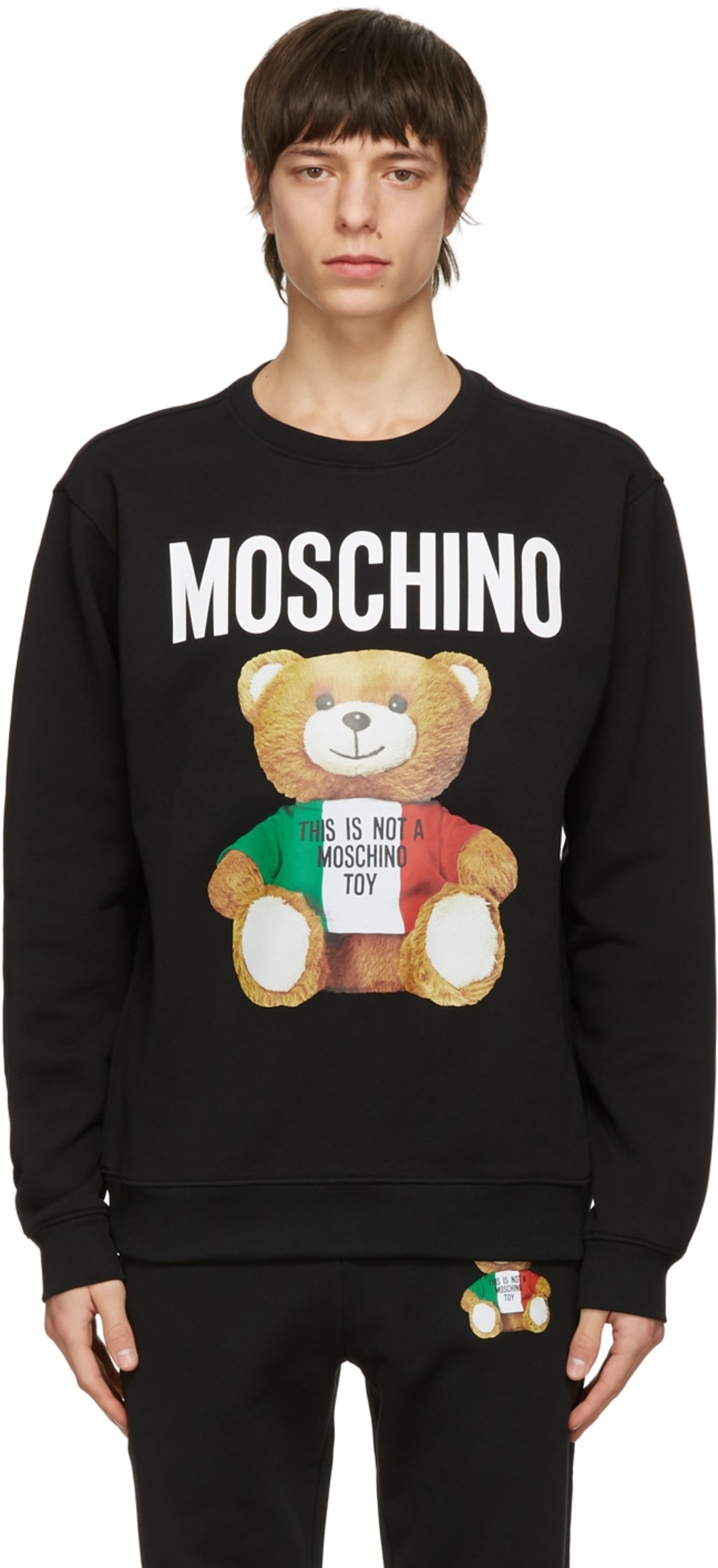 黑色 Double Question Mark 套头衫