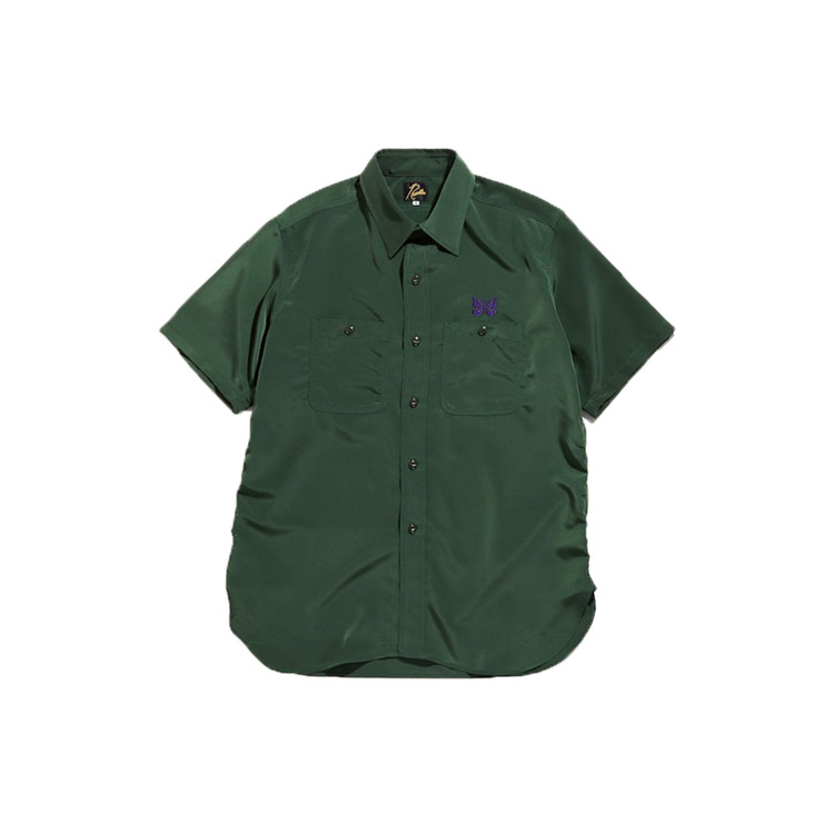 NEEDLES S/S WORK SHIRT-POLY CLOTH